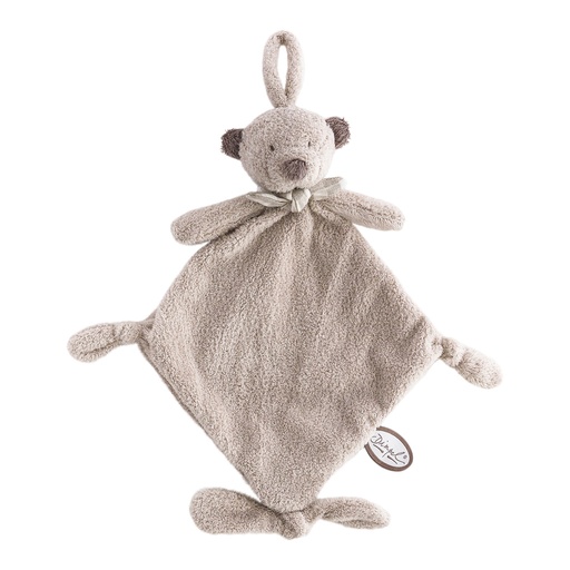 Ourson en tissu (tuttie) Noann grijsbeige 