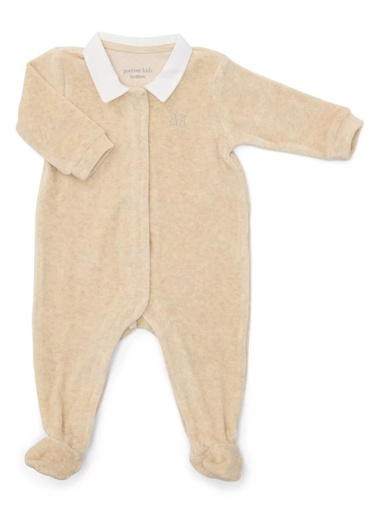 Crawler suit velour Etoile Sand 