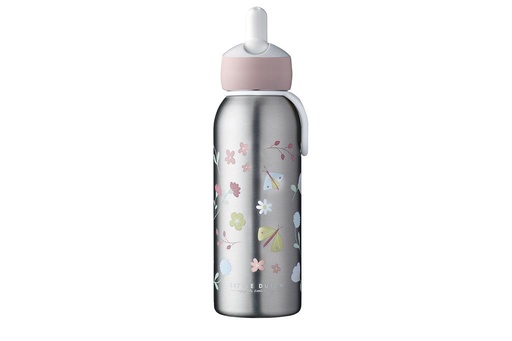 Isoleerfles flip-up campus 350 ml flowers & butterflies