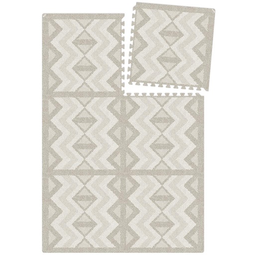 Puzzle mat Kilim feather gray