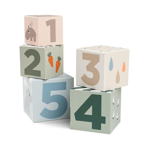 Blocs à empiler 5 pcs Amis des cerfs Coloris mixtes