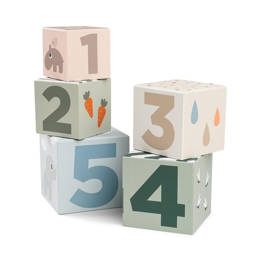 Stapelblokken 5 stuks Deer friends colour mix 