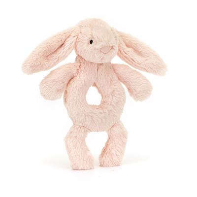 Le lapin timide du hochet rougit