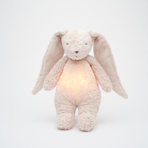 Stuffed rabbit organic (with light and sound) rose 