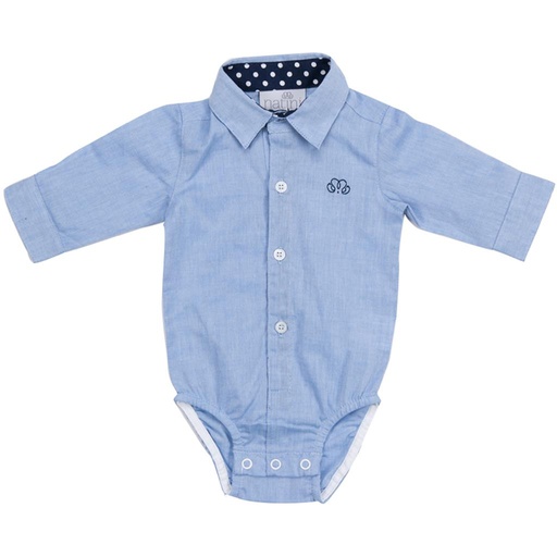 Bodyhemd Caspar spots blue 
