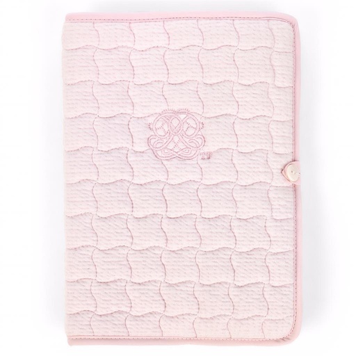 Couverture de livre de naissance en coton rose