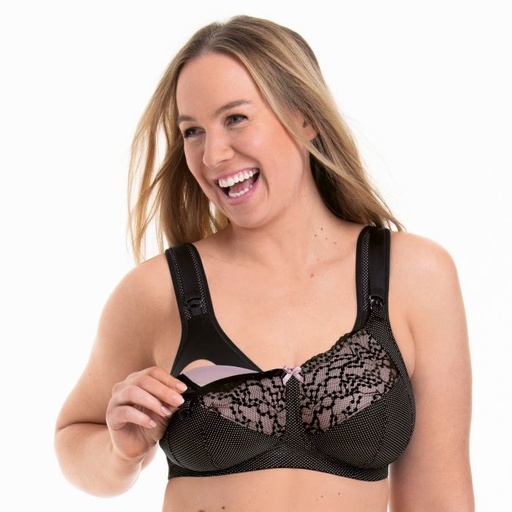 Nursing bra without underwire black