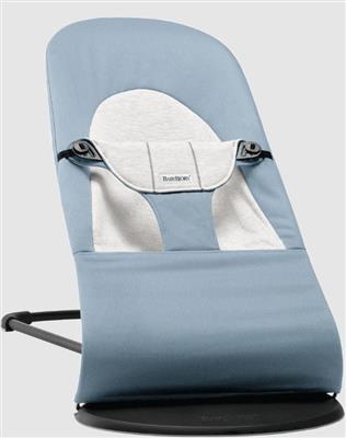 Chaise à bascule balance soft geweven jersey blauw grijs 