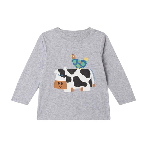 T-shirt grigio medio mel. 