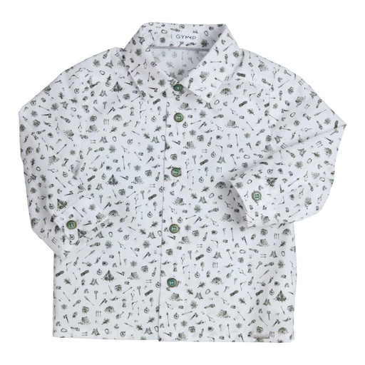 Chemise Darwin White - Khaki 