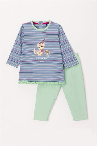 Pyjama multicolor streep