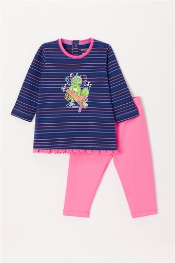 Pyjama multicolor streep 