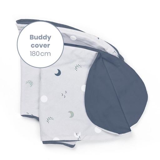 Housse de coussin relax Buddy avec impression blue grey moon 