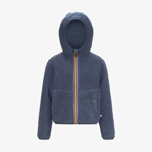 Omkeerbare jas sherpa polar grey blue a-grey blue a