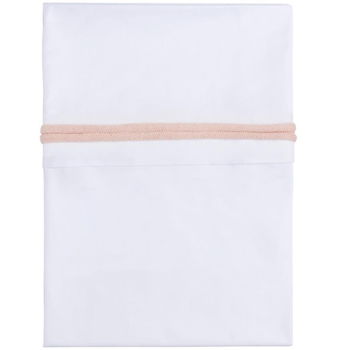Crib sheet (color knitted piping) baby's only classic roze 