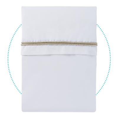 Crib sheet (color knitted piping) baby's only zand 