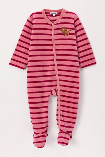 Crawler suit pink stripe