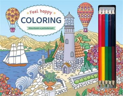 Feel Happy Coloring - Kleurboek & potlodenset  