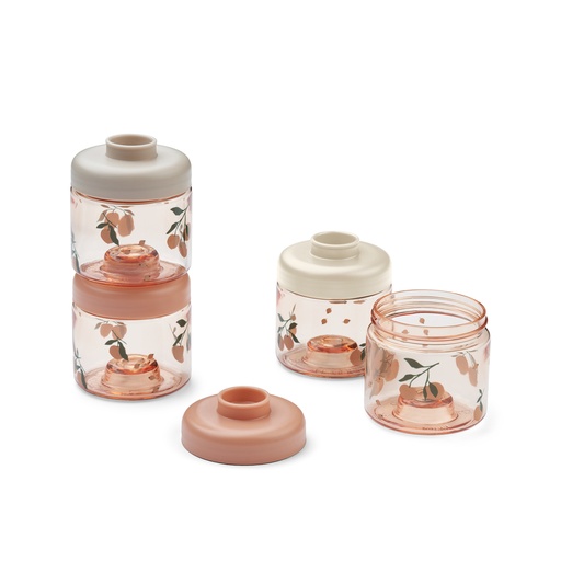 Pots de conservation Dominique - 4 pièces peach - sea shell 
