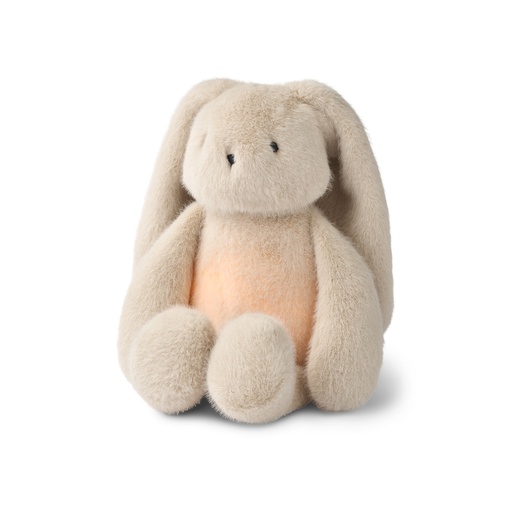 Knuffel met licht en geluid Hattie rabbit - mist