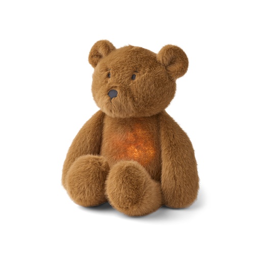 Soft toy with light and sound Hattie bear - golden caramel 