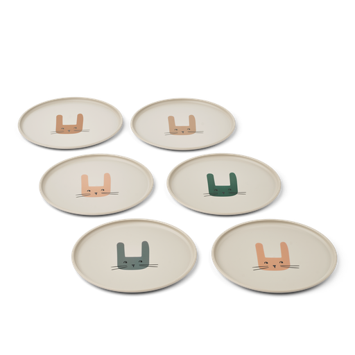 Bord Remco - 6 stuks bunny - sandy 