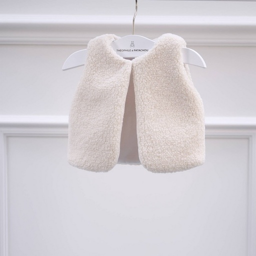 Gilet en laine ivoor 