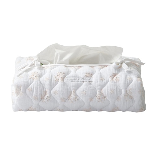 Cover for handkerchief box Roze bloemen 