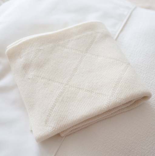 Deken-sjaal (70x92cm) kasjmier ivoor 