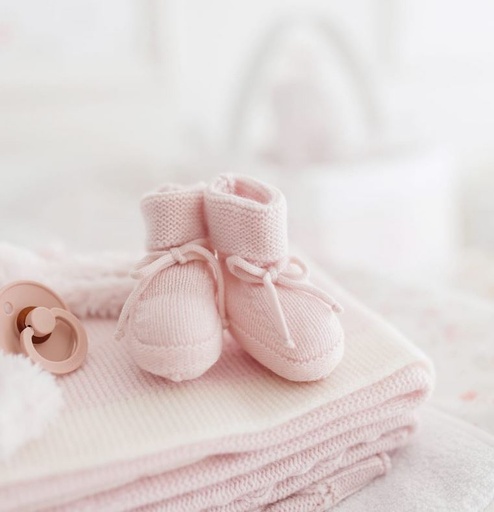Babyslofjes cashmere roze 