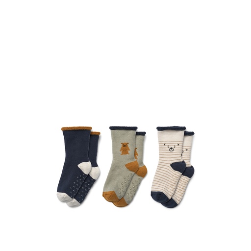 Bas Eloy (3 paires) teddy - dove blue mix 