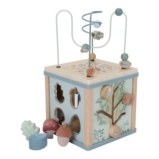 Wooden activity cube forest friends 