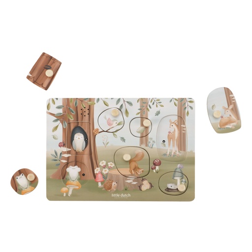 Geluidenpuzzel hout forest friends 