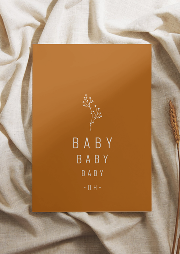 Greeting card baby baby baby baby - oh brown 
