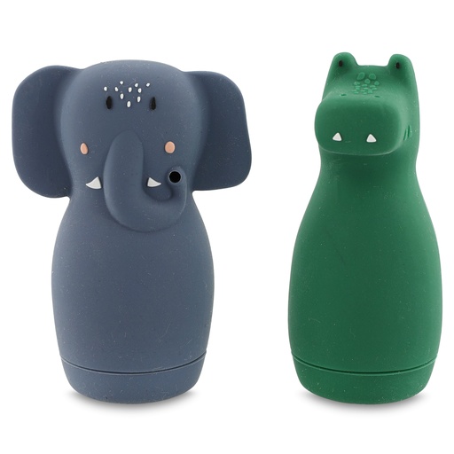 Badspeelgoed sproeiende dieren mr. crocodile - mrs. elephant 