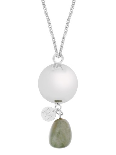 Bola zwangerschapsketting Linn mossagate 