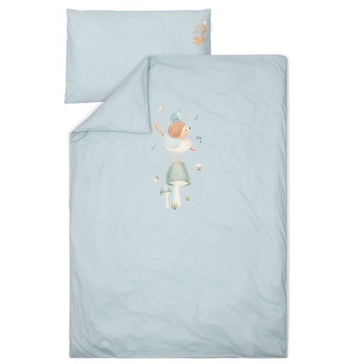Comforter cover baby bed denim blue
