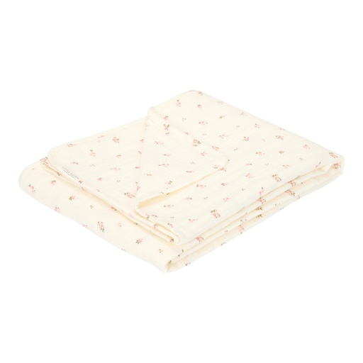 Couverture pour lit de bébé en tétra fleur de fée