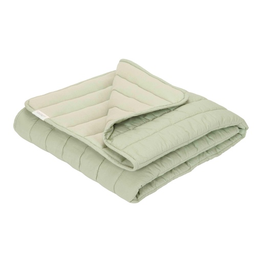 Blanket for baby bed blueberry leaves - sage