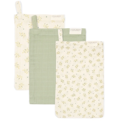 Tetrawashandjes set blueberry leaves - sage 