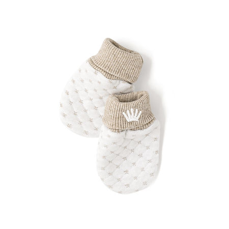 Crab mittens beige