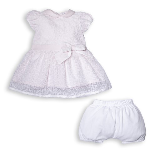Dress with bloomer white-pink 