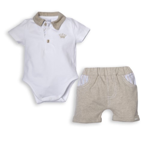 bodysuit and trousers white-beige 