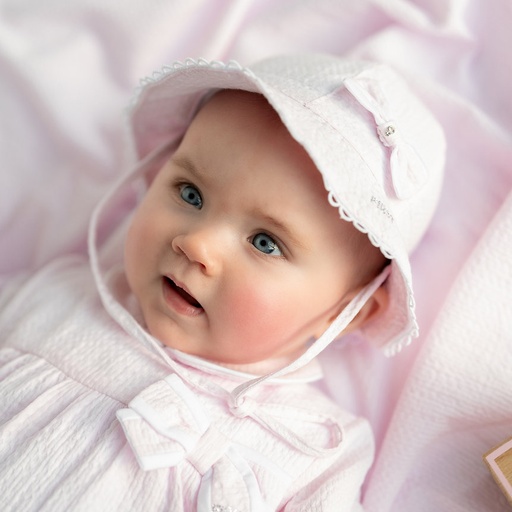 Sun hat white-pink 