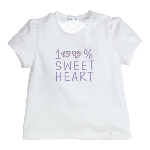 T-shirt sweetheart Aerobic white