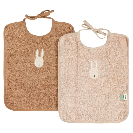 Bib XL - set of 2 mrs. rabbit 