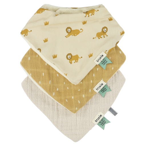 Bandana bib - set of 3 lively lion 