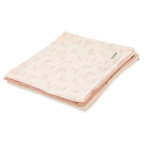 Chiffons Tetrad 55x55cm - set de 3 rosy rabbit 