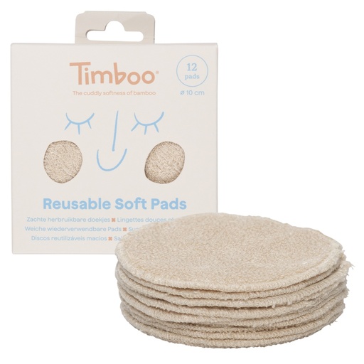 Washable pads - 12 pieces frosted almond 