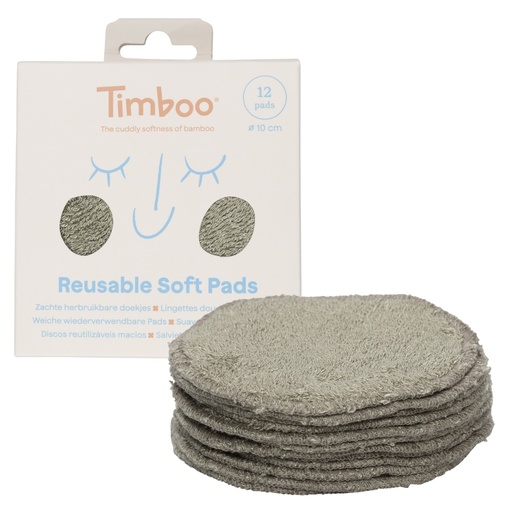 Wasbare pads - 12 stuks whisper green 